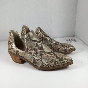 Chinese Laundry Women's Fortune Booties Tan Snake Print Size 6